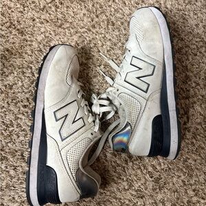 New Balance Off-White and Black Athletic Shoes